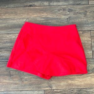 Zara bright red skort